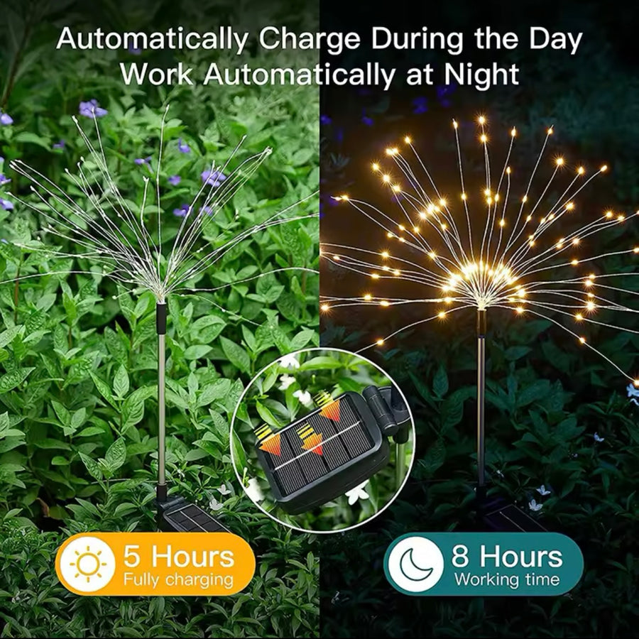 Stardust Adjustable Solar Powered Garden Firework Lights