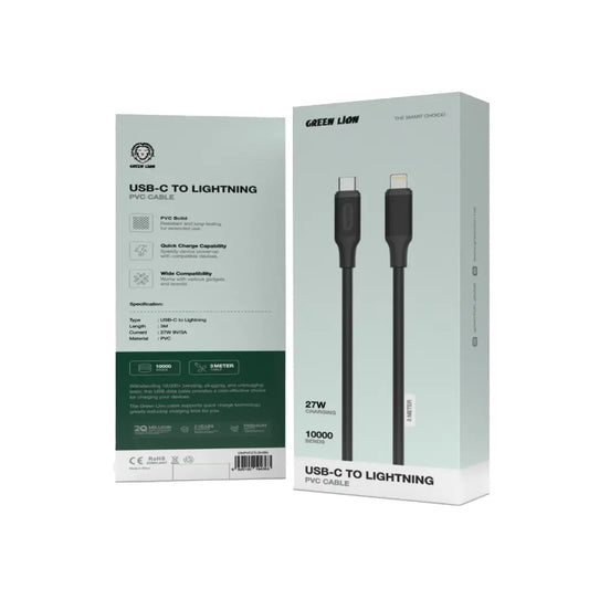 Green Lion USB-C to Lightning PVC Cable 3M