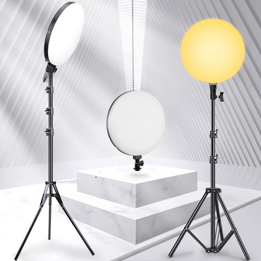LED Lamp Round Panel Lights for Photography, Home & Office Lighting
