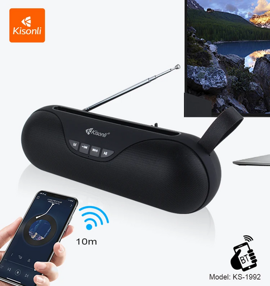 Wireless Bluetooth Loud Speaker USB, SD, FM, Black