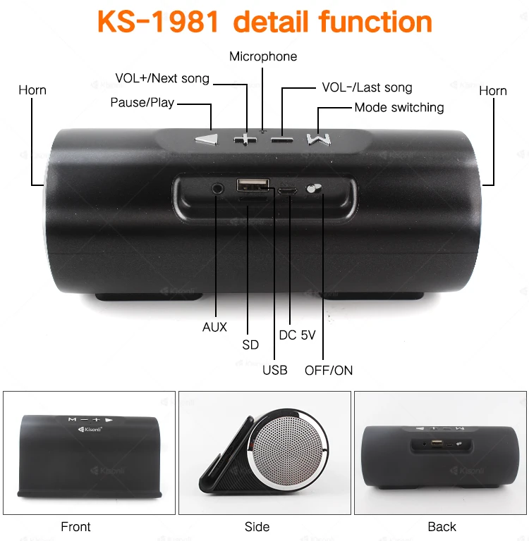 Party Speaker Bluetooth Super Bass Portable Mobile Phone Holder Portable Smart Speaker