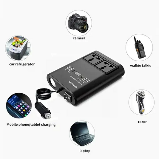 150W Car Power Inverter – DC 12V_24V to AC 220V Converter for Vehicle