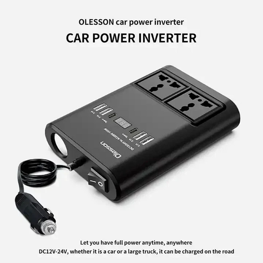 150W Car Power Inverter – DC 12V_24V to AC 220V Converter for Vehicle – Shu3ndk.com