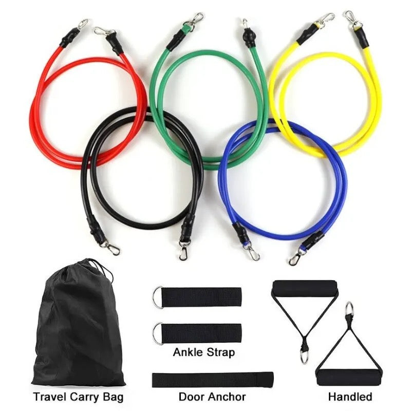 Resistance Bands Set Elastic Tube Bands Door Anchor Ankle Straps