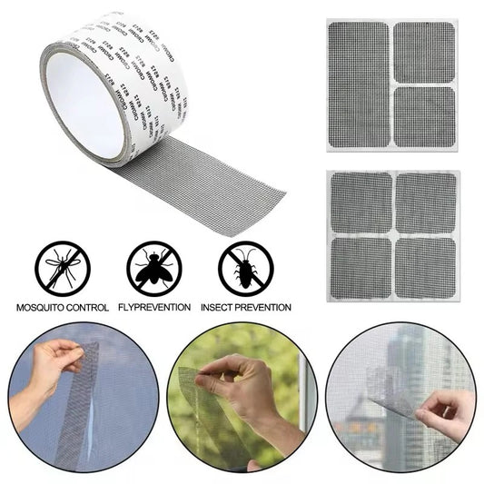 Mosquito Net Repair Tape Strong Self Adhesive Fiberglass Patch Covering Mesh