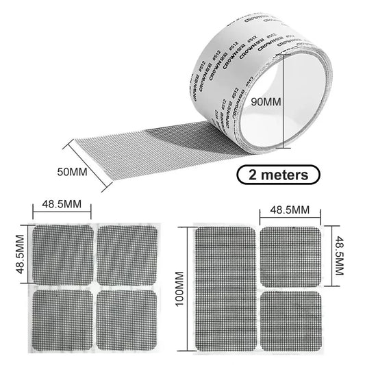 Mosquito Net Repair Tape Strong Self Adhesive Fiberglass Patch Covering Mesh