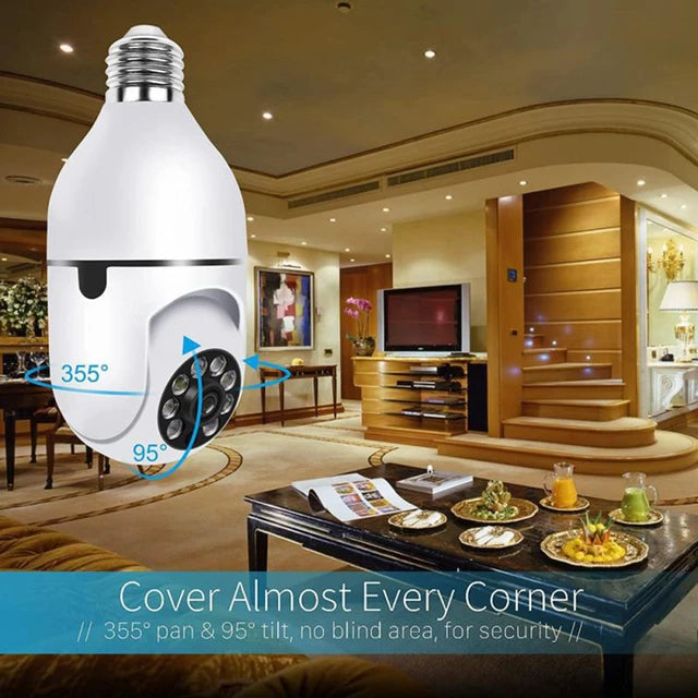 V380 PRO E27 360 Degree LED Light 1080P Wireless Panoramic Home Securi