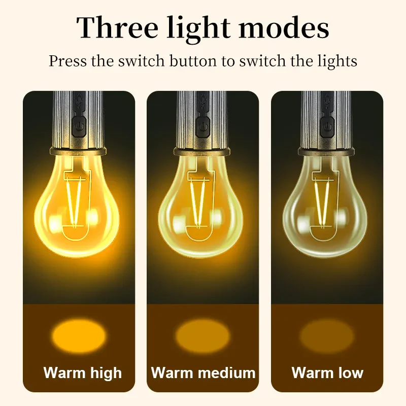 Portable Camping Lamp 600mAh LED with Hanging Portable Lighting Waterproof
