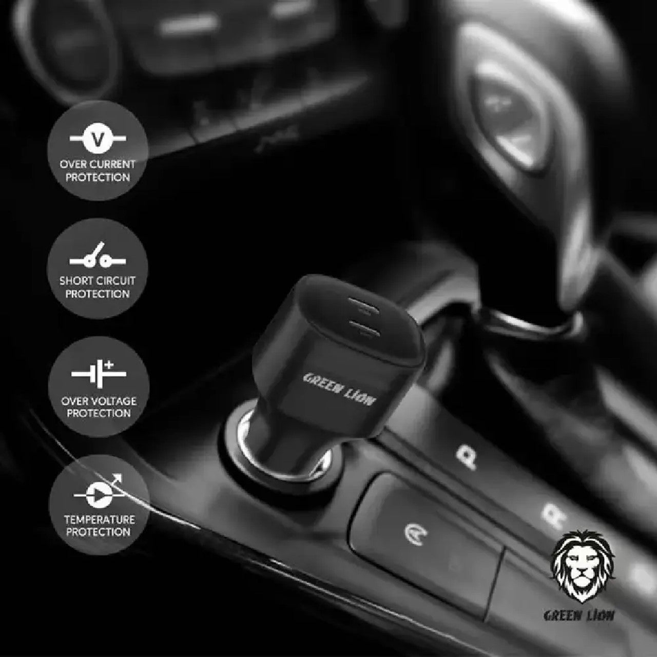Green Lion Dual Port QC3.0 Car Charger