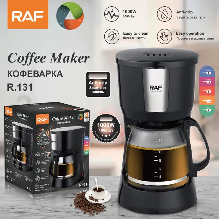 Coffee Machine Maker 1.5 Litre 1000W R130