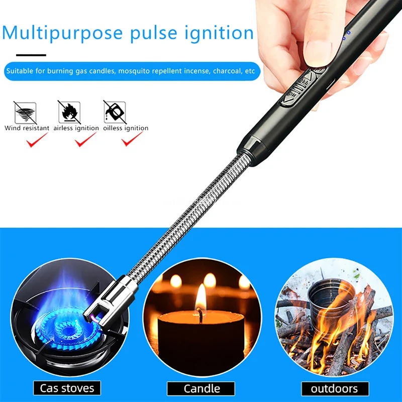 BBQ Lighter with Rechargeable USB Cable with Flexible Goose Neck