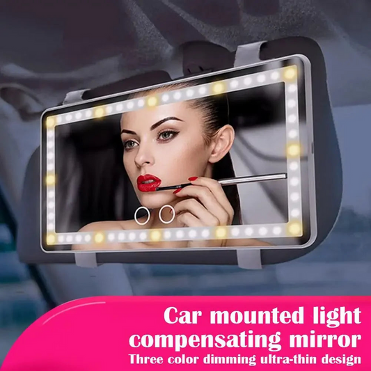 Car Mounted Light (3 colors) Compensating Mirror