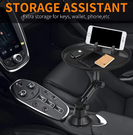 Tray Food for Car – Adjustable Car Tray Table & Phone Holder