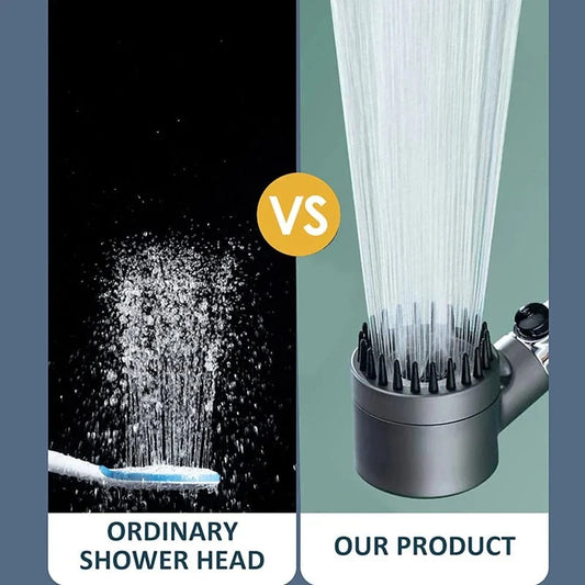 Handheld Shower head 3 Spray Mode with Silicone Mouth Massage