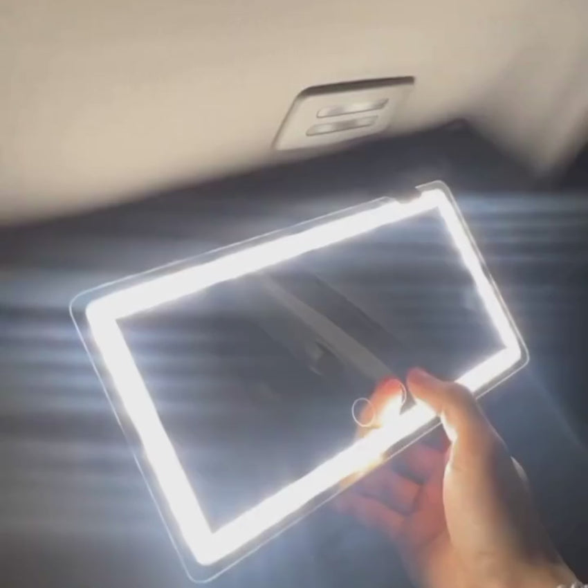 Car Mounted Light (3 colors) Compensating Mirror