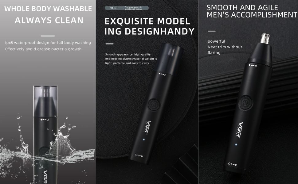 Ear, Nose & Eyebrow Trimmer – USB Rechargeable, Nose Clipper