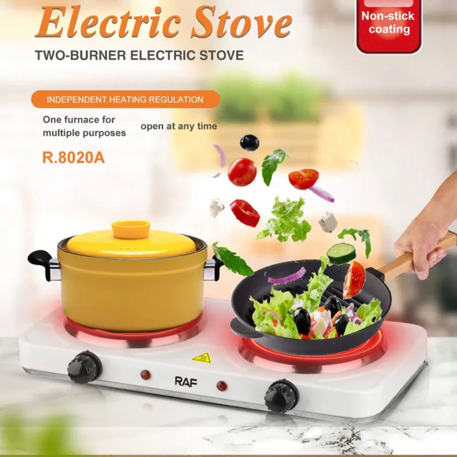 Non-stick Double Hot Plate Electric Stove Cooker R8020