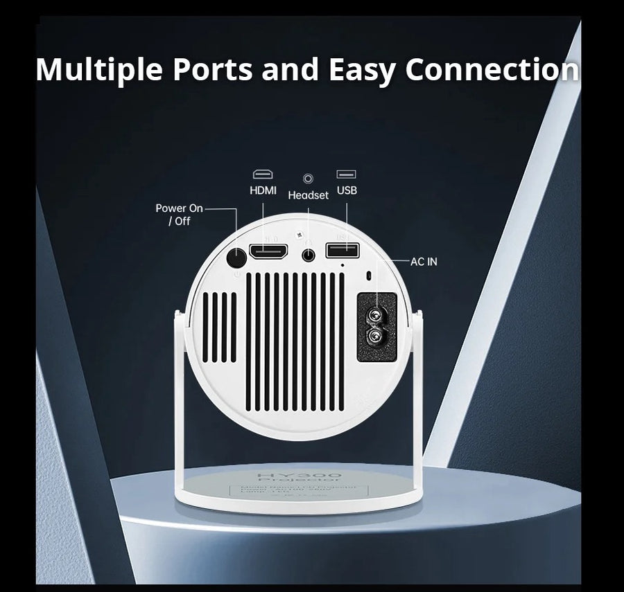 4K Mini Projector HY300: Full HD Home Theater, 4K Android Smart Bluetooth WiFi TV Projector - Shu3ndk.com