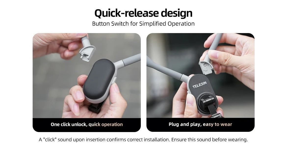 Magnetic Neck Mount for Phone Holder - TELESIN