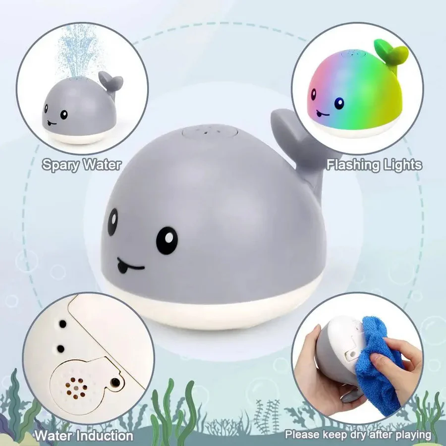 Mini Whale Fountain Bath Toy