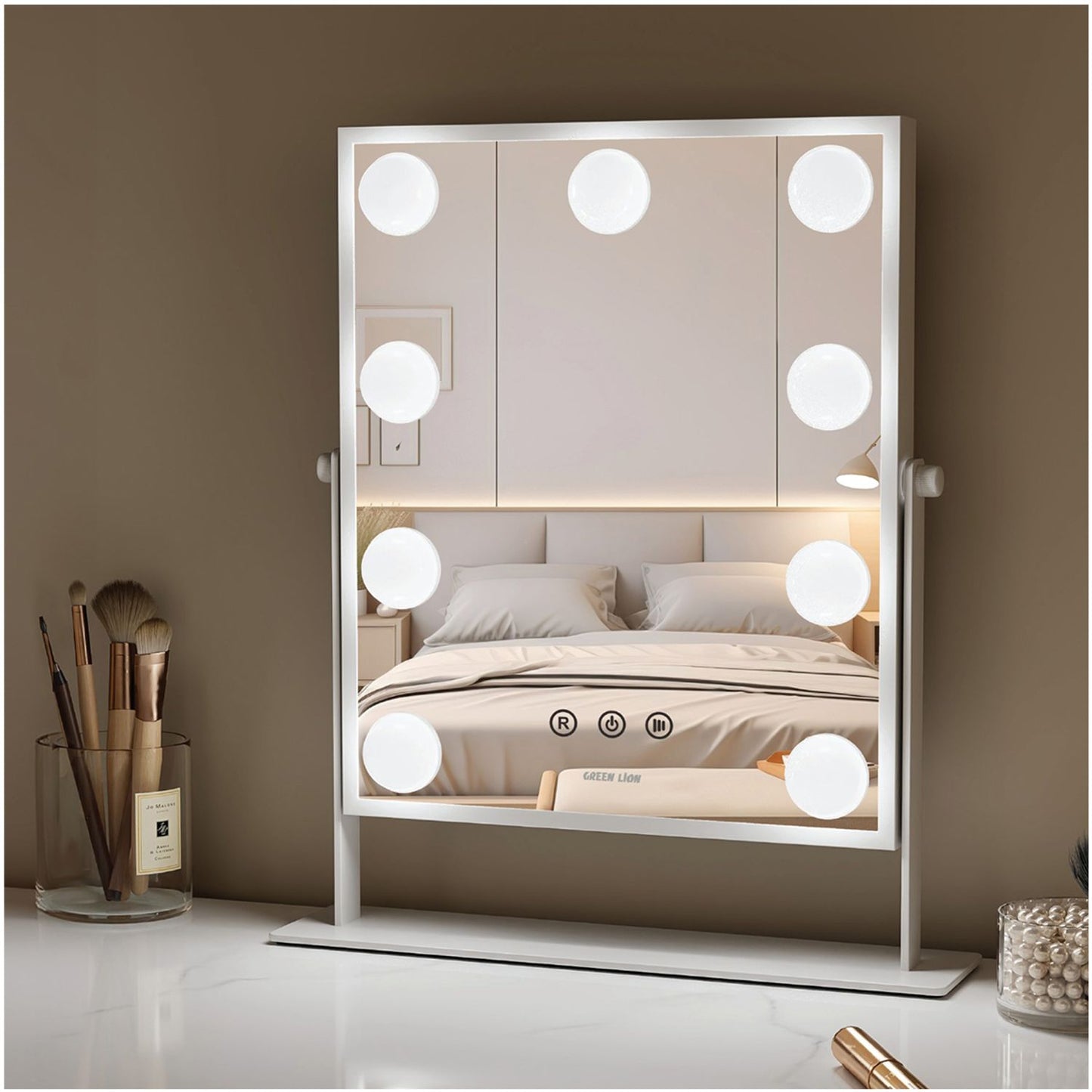 Green Lion Glam Shine Makeup Mirror 9 LED Lights