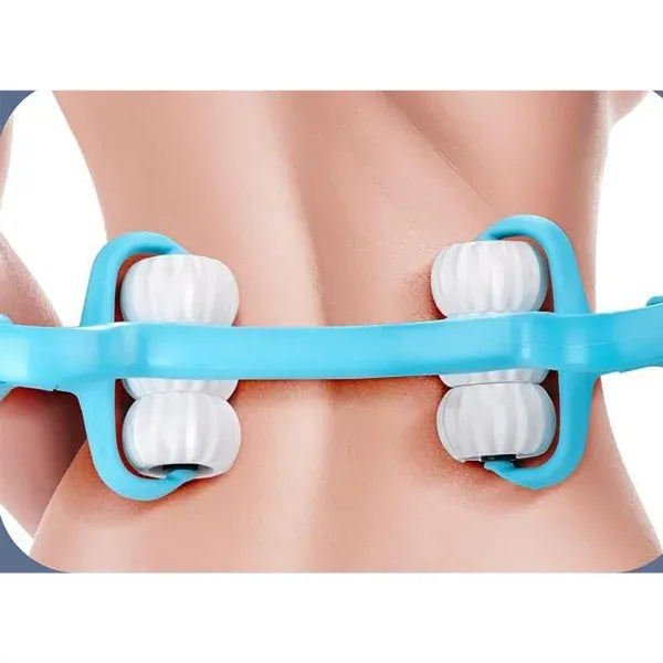 Hand Neck Massager with Rollers, 6 Wheel Neck Massager for Pain Relief