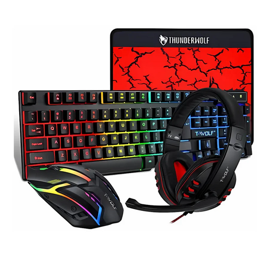 4 in 1 Gaming Combo: Keyboard, Headset, Mousepad, Mouse