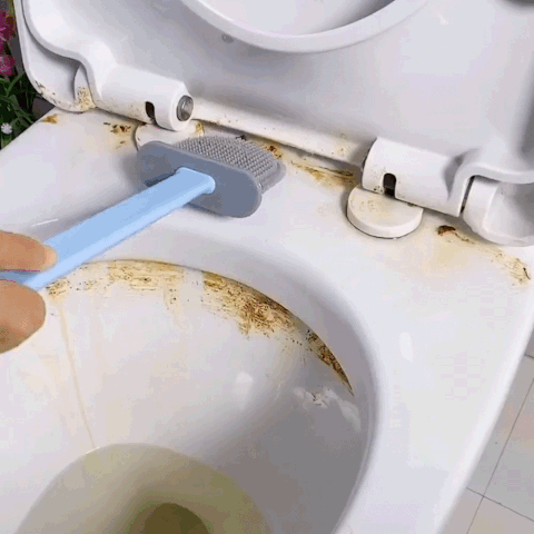 Silicone Toilet Brush Set - Bendable Deep Cleaning Feature
